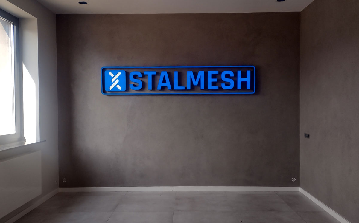 Litery 3D Stalmesh podświetlane na ścianę od Producenta Studio Efekt